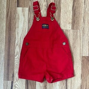 OshKosh B'gosh Red Toddler Short Overalls